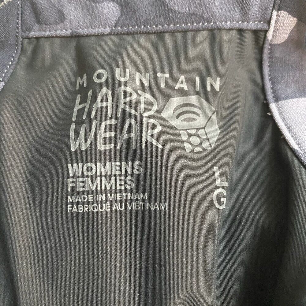 Mountain Hardwear Womens Dynama Dress Shorts Large Black Gray Camo Lined Pocket - Picture 3 of 12